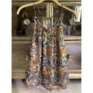 Lucky Brand Metallic Floral Top